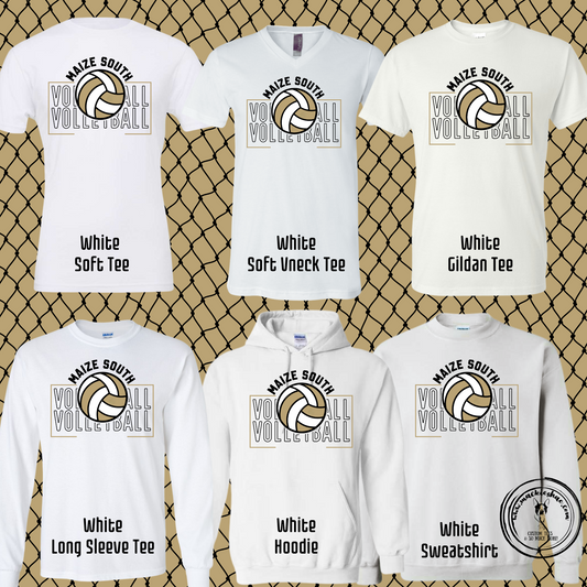 Mavs- Maize South Volleyball White Gear