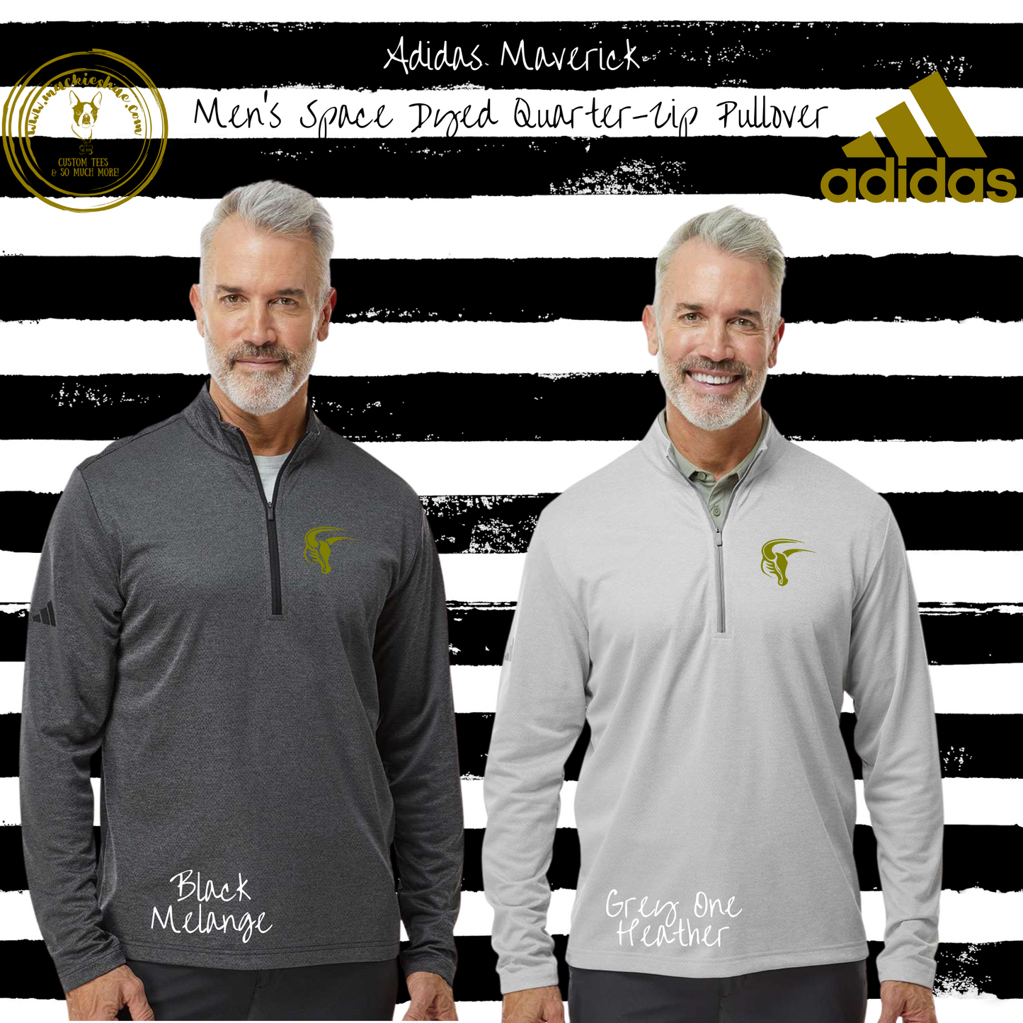 Mavs- Maverick ADIDAS Men's Space Dyed Quarter-Zip Pullover
