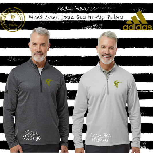 Mavs- Maverick ADIDAS Men's Space Dyed Quarter-Zip Pullover