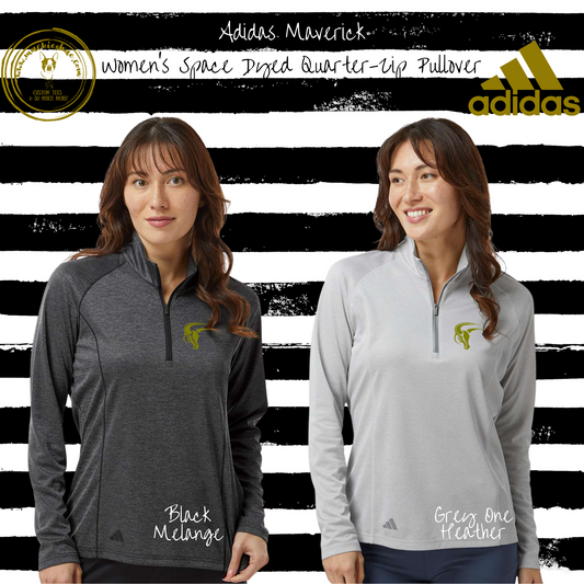 Mavs- Maverick ADIDAS Women's Space Dyed Quarter-Zip Pullover