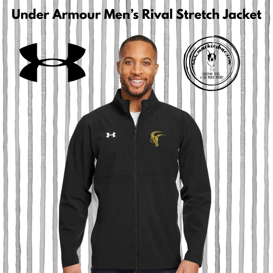Mavs- Maverick Under Armour Men's Black/White Rival Stretch Jacket