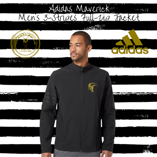 Mavs- Maverick ADIDAS Men's 3-Stripes Full-Zip Jacket