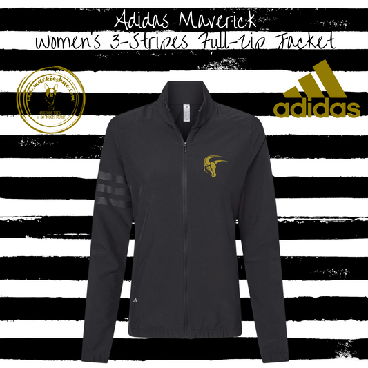 Mavs- Maverick ADIDAS Women's 3-Stripes Full-Zip Jacket