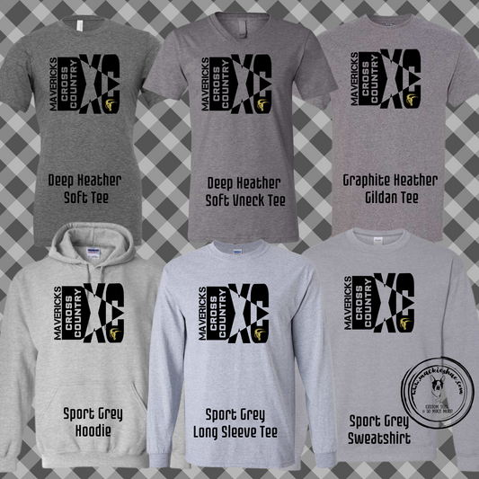 Mavs- Mavericks Cross Country Grey Gear