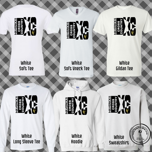 Mavs- Mavericks Cross Country White Gear