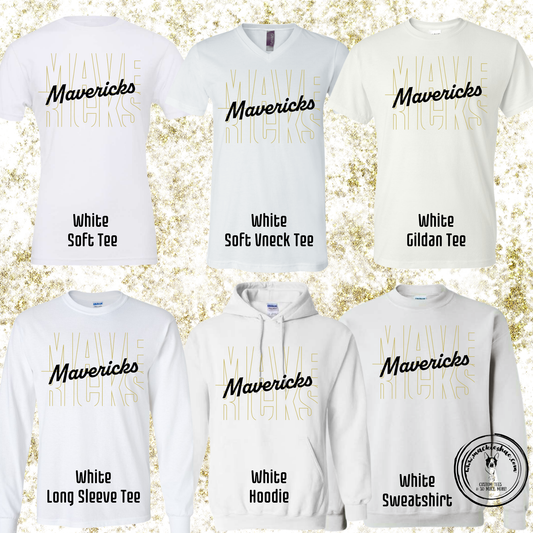 Mavs- Mavericks Faded White Gear