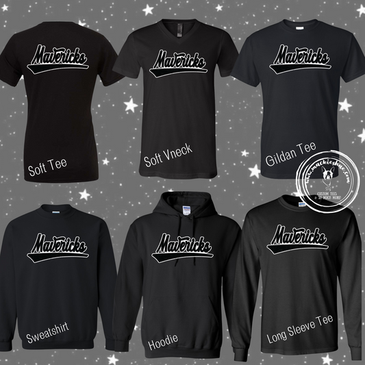 Mavs- Mavericks Swoosh Black Gear