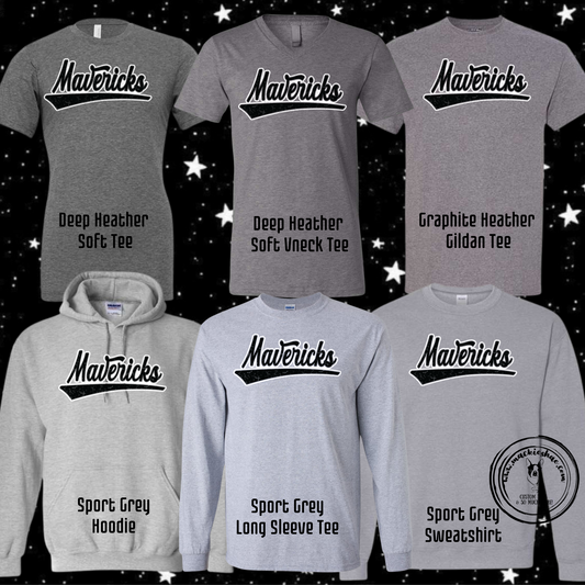 Mavs- Mavericks Swoosh Grey Gear