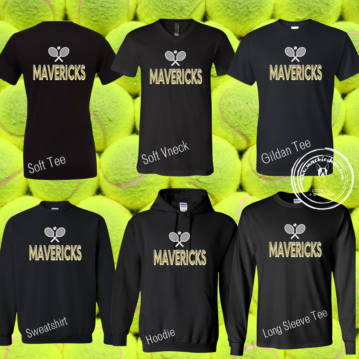 Mavericks Tennis Black Gear