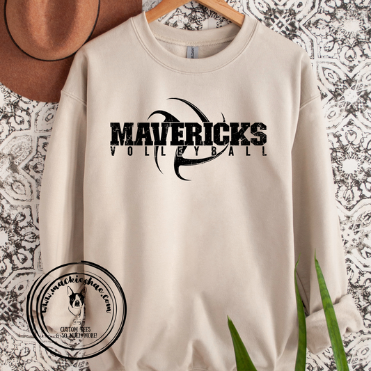 Mavs- Mavericks Volleyball Sand Crewneck Sweatshirt