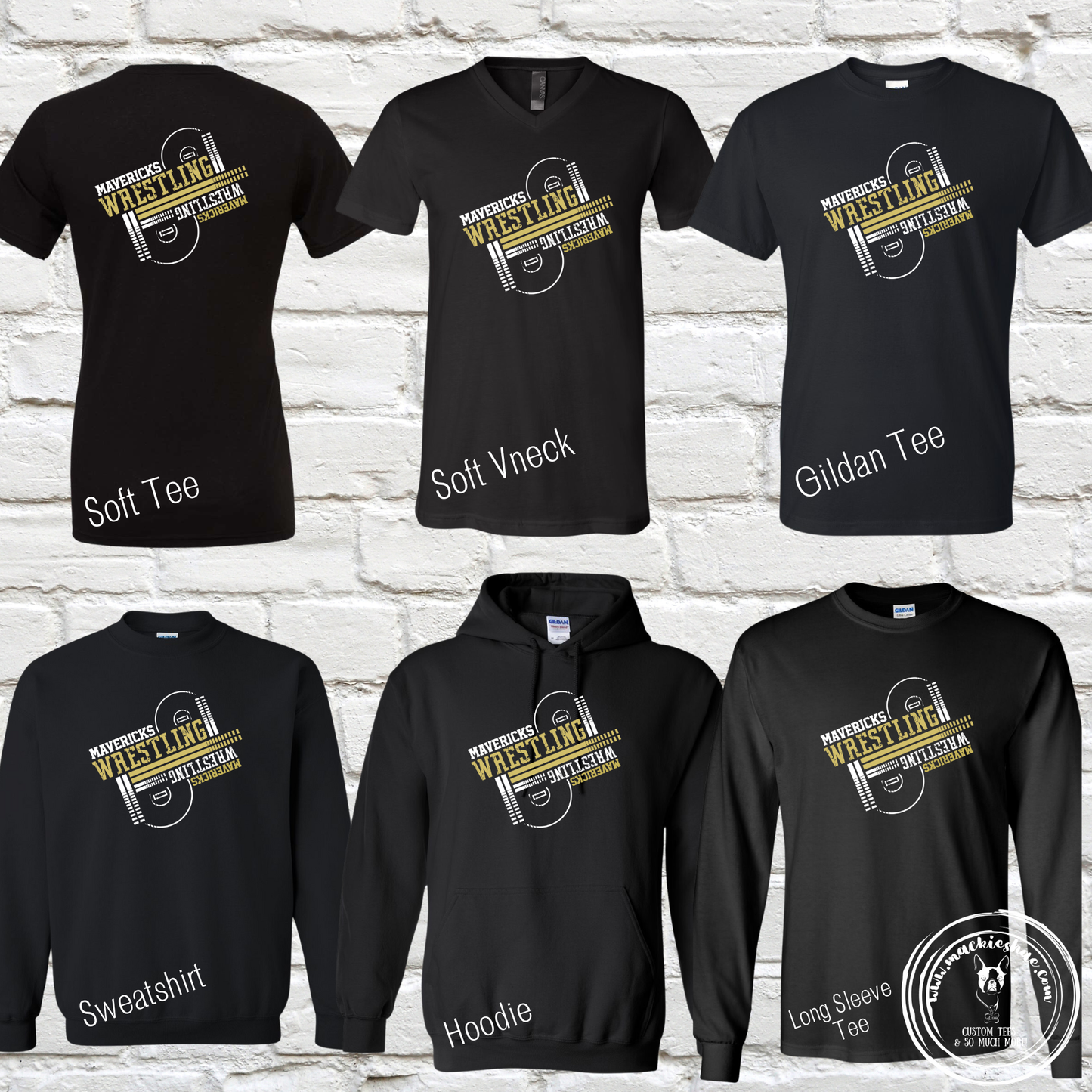 Mavs-  Mavericks Wrestling Black Gear