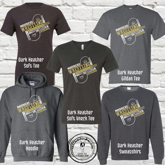 Mavs- Mavericks Wrestling Grey Gear