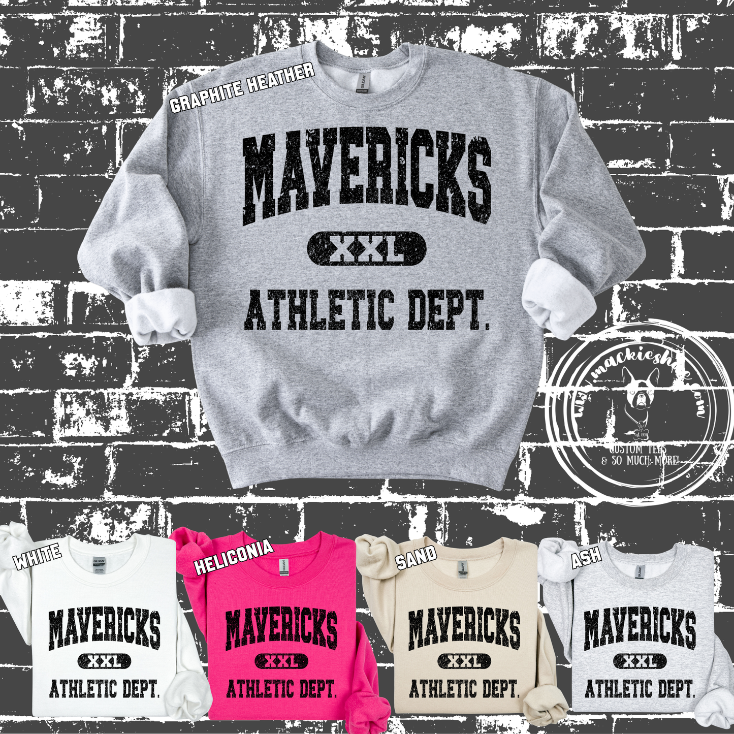 Mavs- Mavericks XXL Athletic Dept. Blended Crewneck Sweatshirt