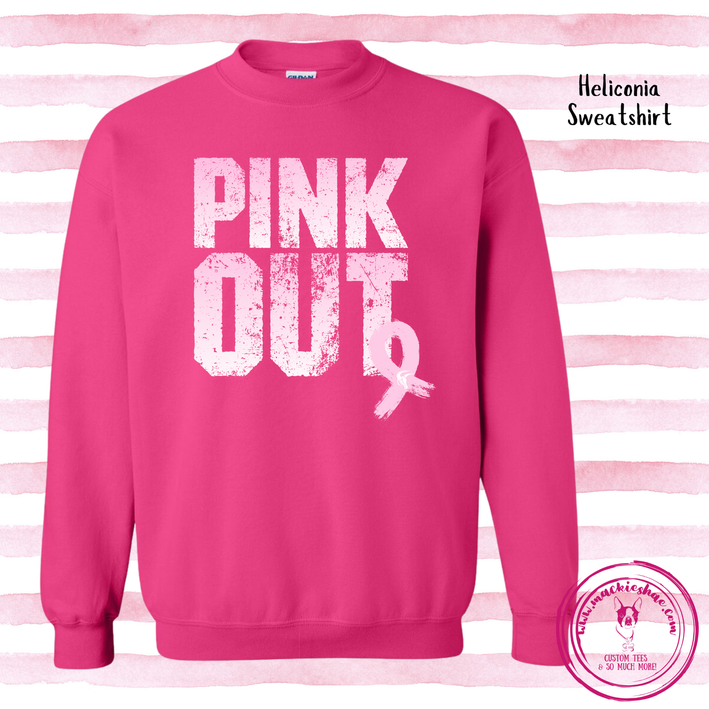 Mavs- Pink Out Maverick Crewneck Sweatshirt, Supporting Shelley Poynter Memorial Fund