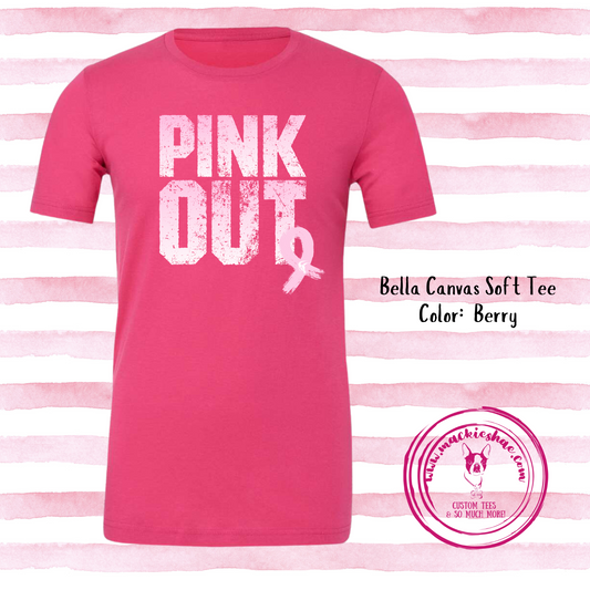 Mavs- Pink Out Maverick Soft Tee, Supporting Shelley Poynter Memorial Fund