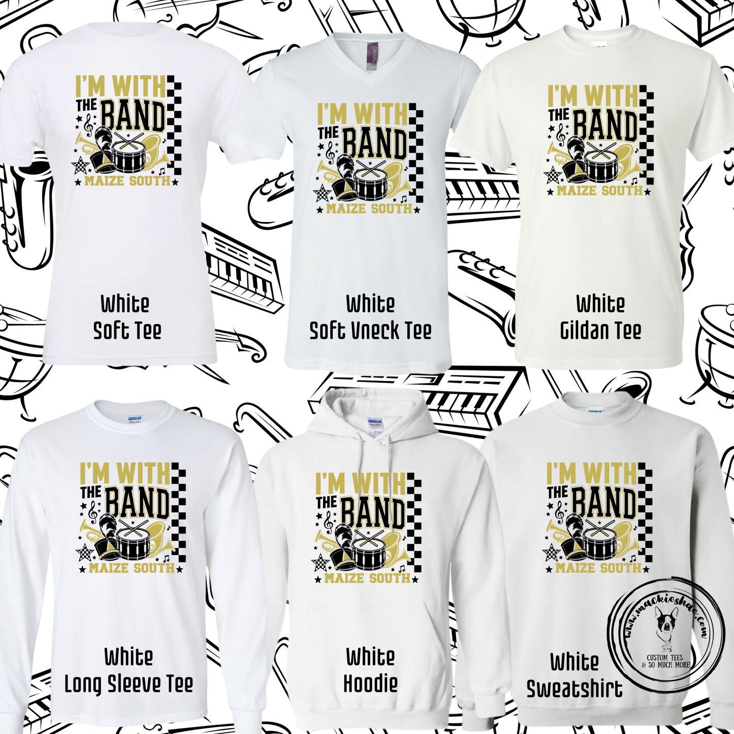 Mavs- I'm with the Band Maize South White Gear