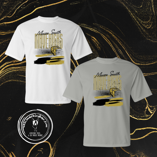 Mavs- Maize South Mavericks Performance Dri-Fit Tee for Youth and Adults