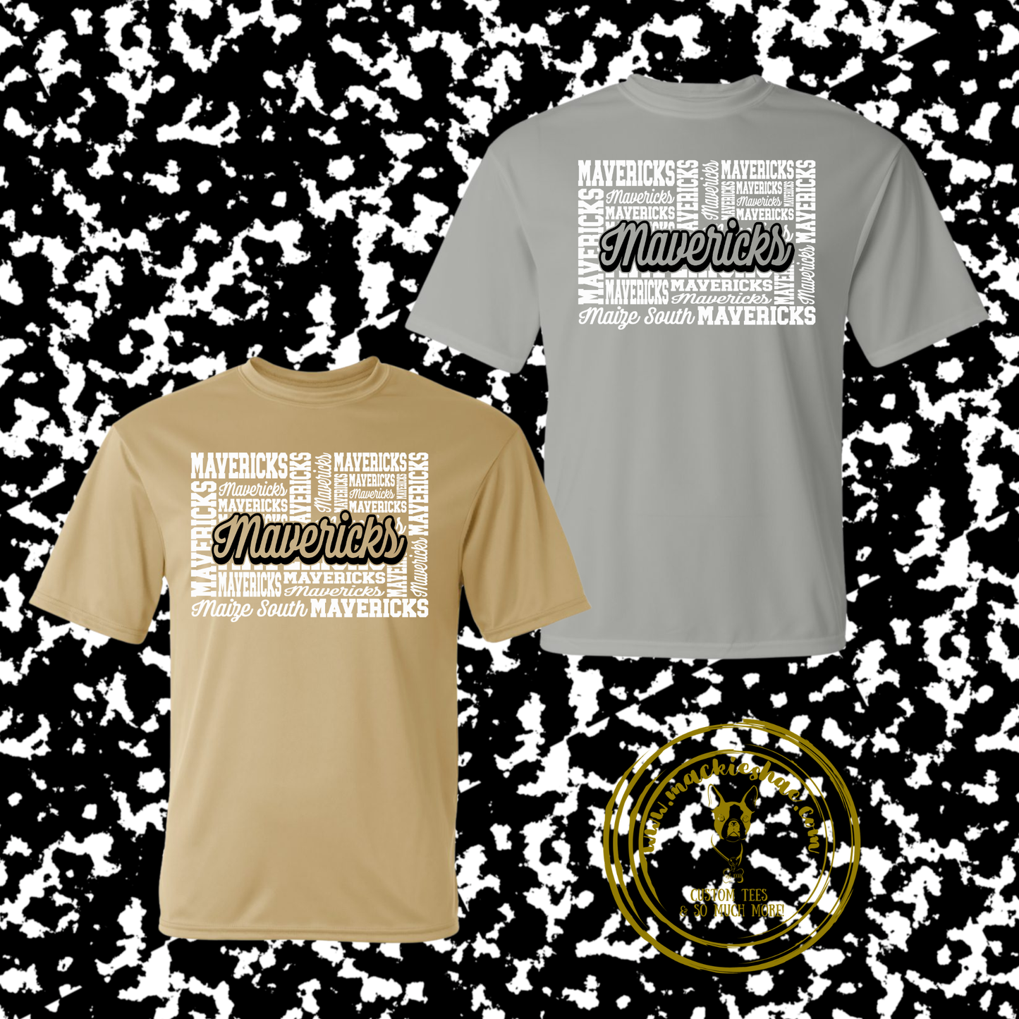 Mavs- Maize South Mavericks Cluster Performance Dri-Fit Tee