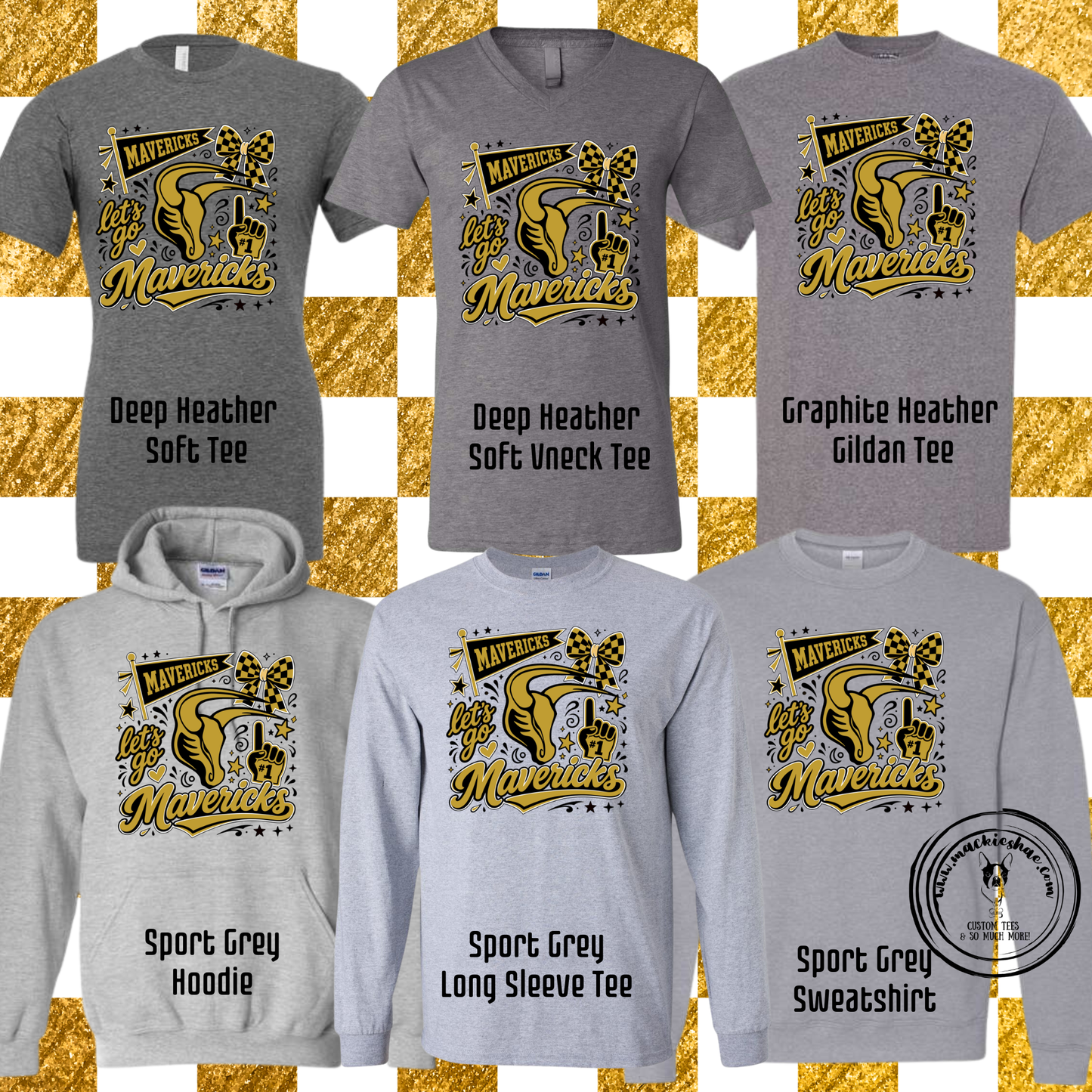 Mavs- Maize South Mavericks Doodle Grey Gear