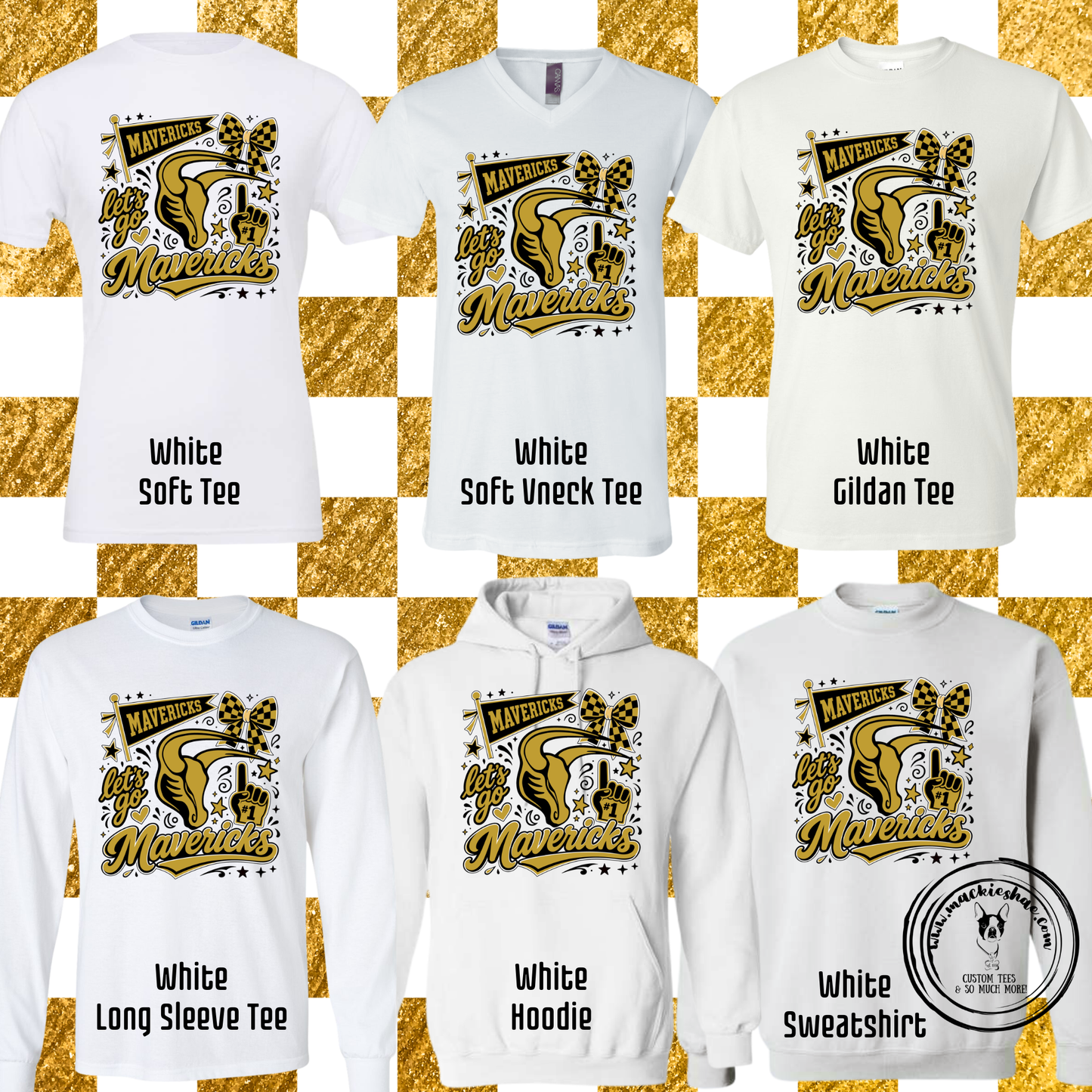 Mavs- Maize South Mavericks Doodle White Gear