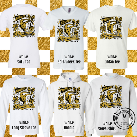 Mavs- Maize South Mavericks Doodle White Gear