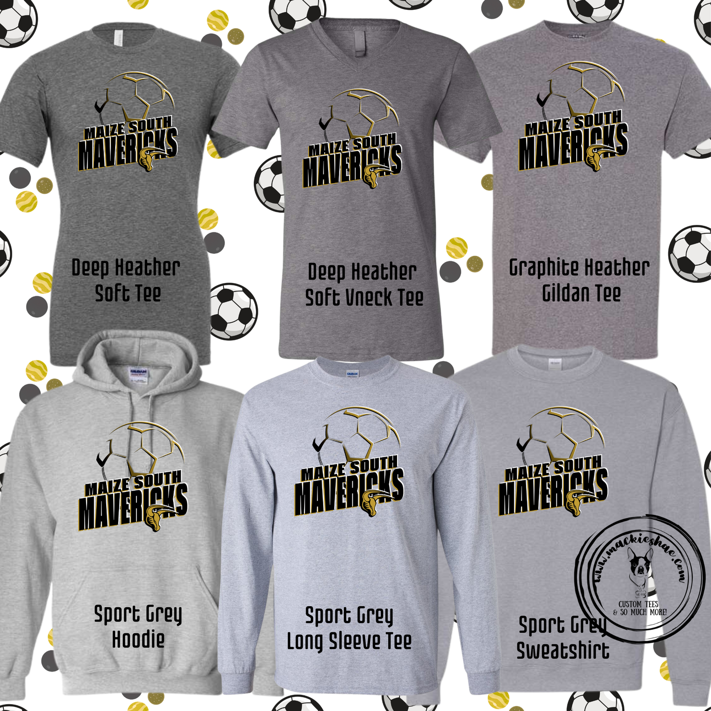 Mavs- Maize South Mavericks Soccer Grey Gear