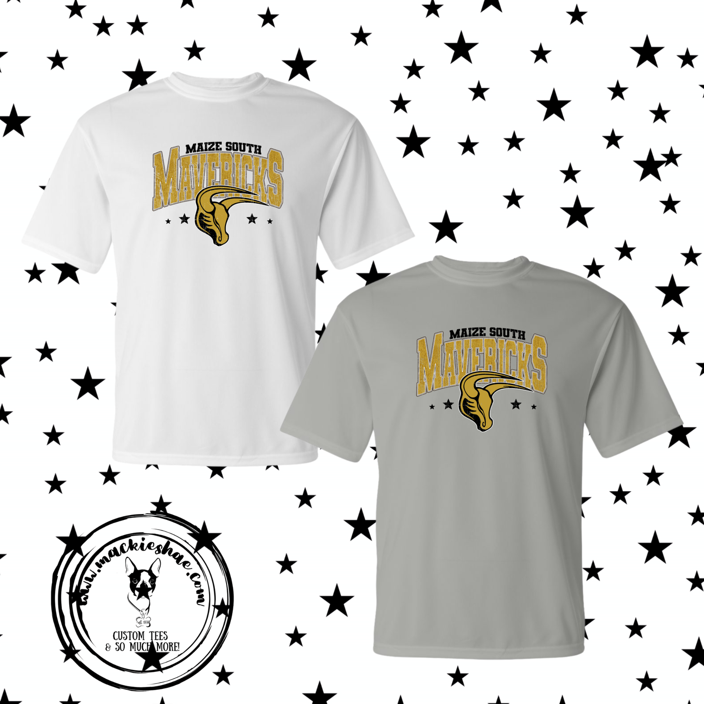 Mavs- Maize South Mavericks Stars Performance Dri-Fit Tee