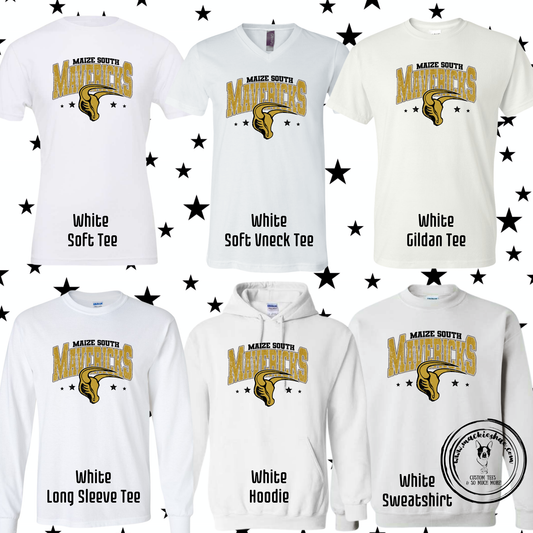 Mavs- Maize South Mavericks Stars White Gear