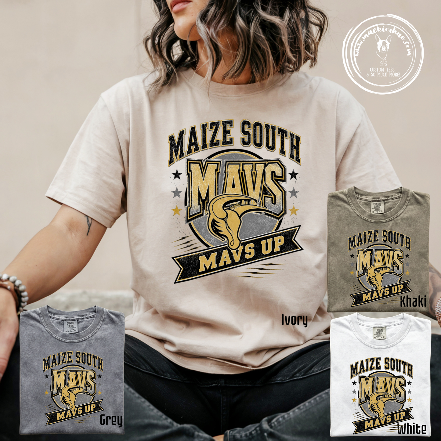Mavs- Maize South Mavs Up Comfort Colors Garment-Dyed Tee