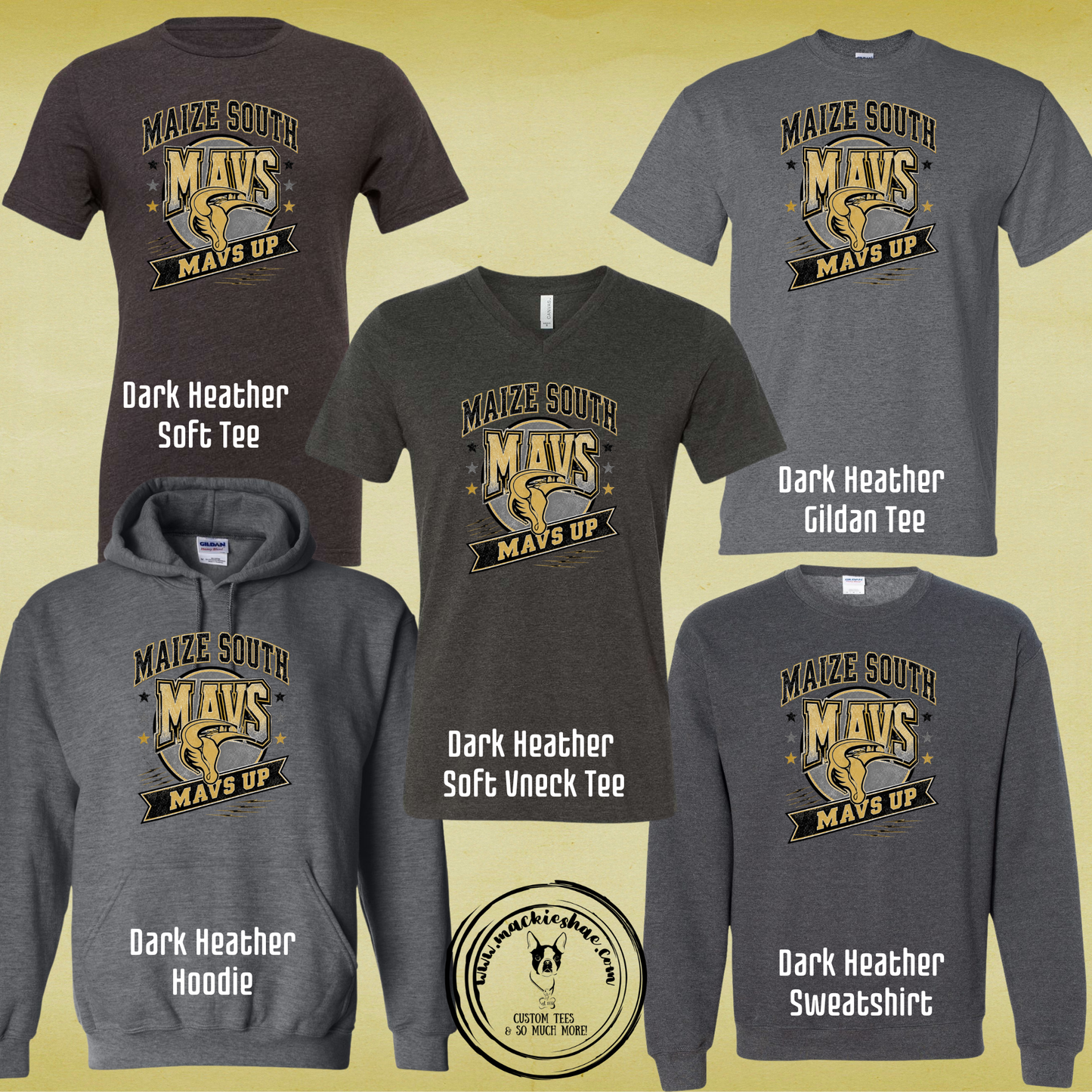 Mavs- Maize South Mavs Up Grey Gear