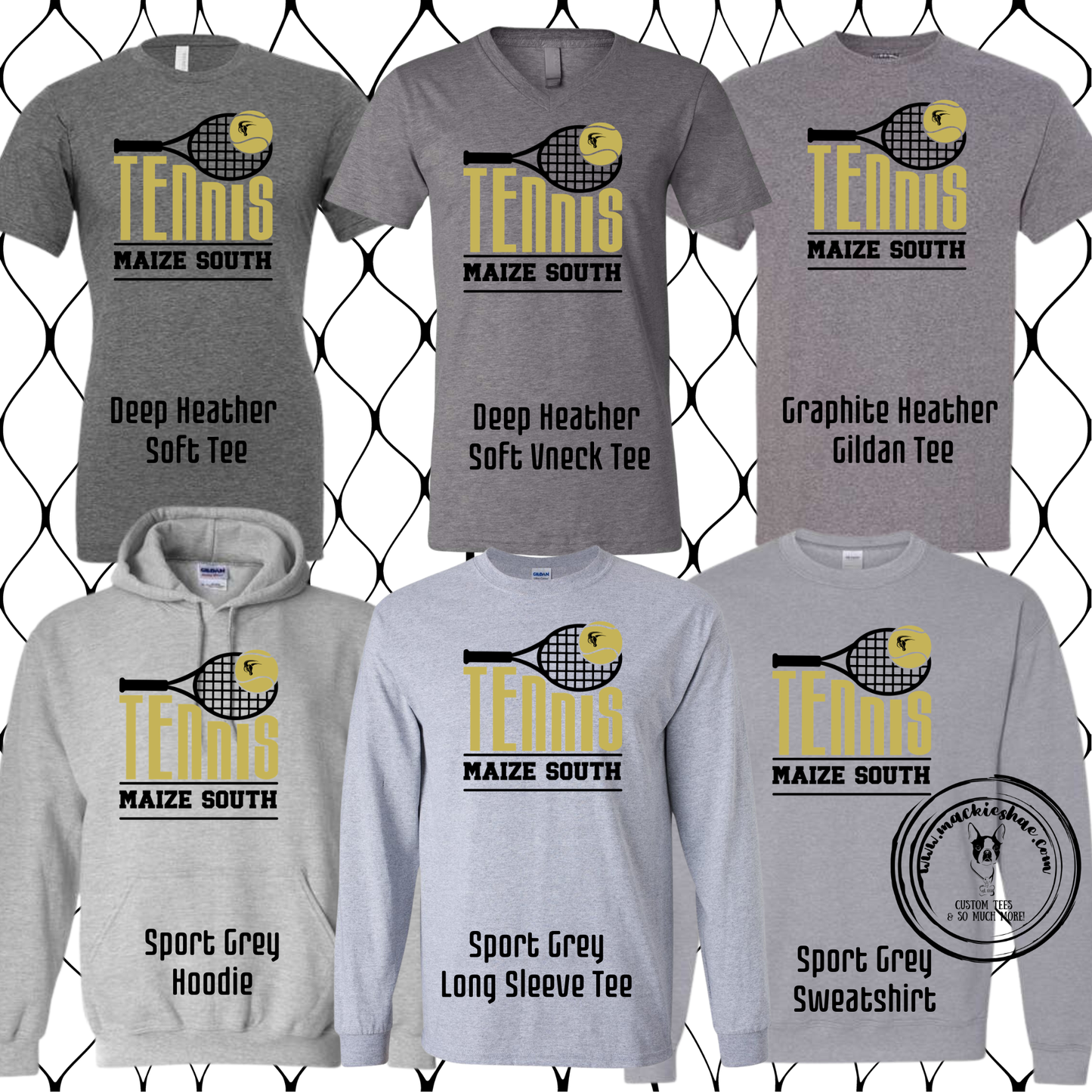 Mavs- Maize South Tennis Racket Grey Gear