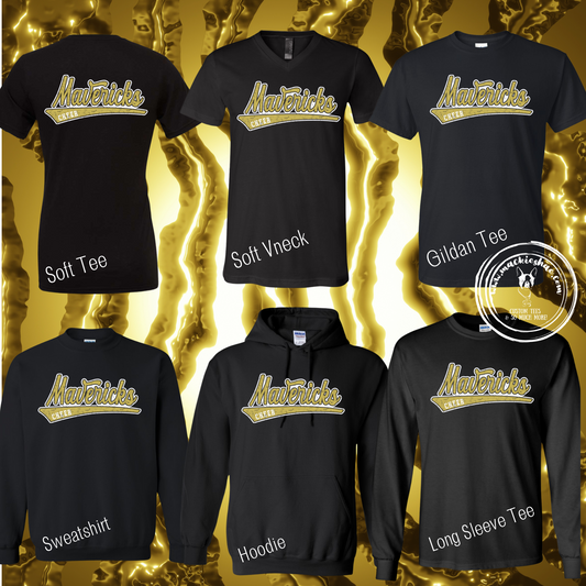 Mavs- Mavericks Cheer Vintage Swoosh Black Gear