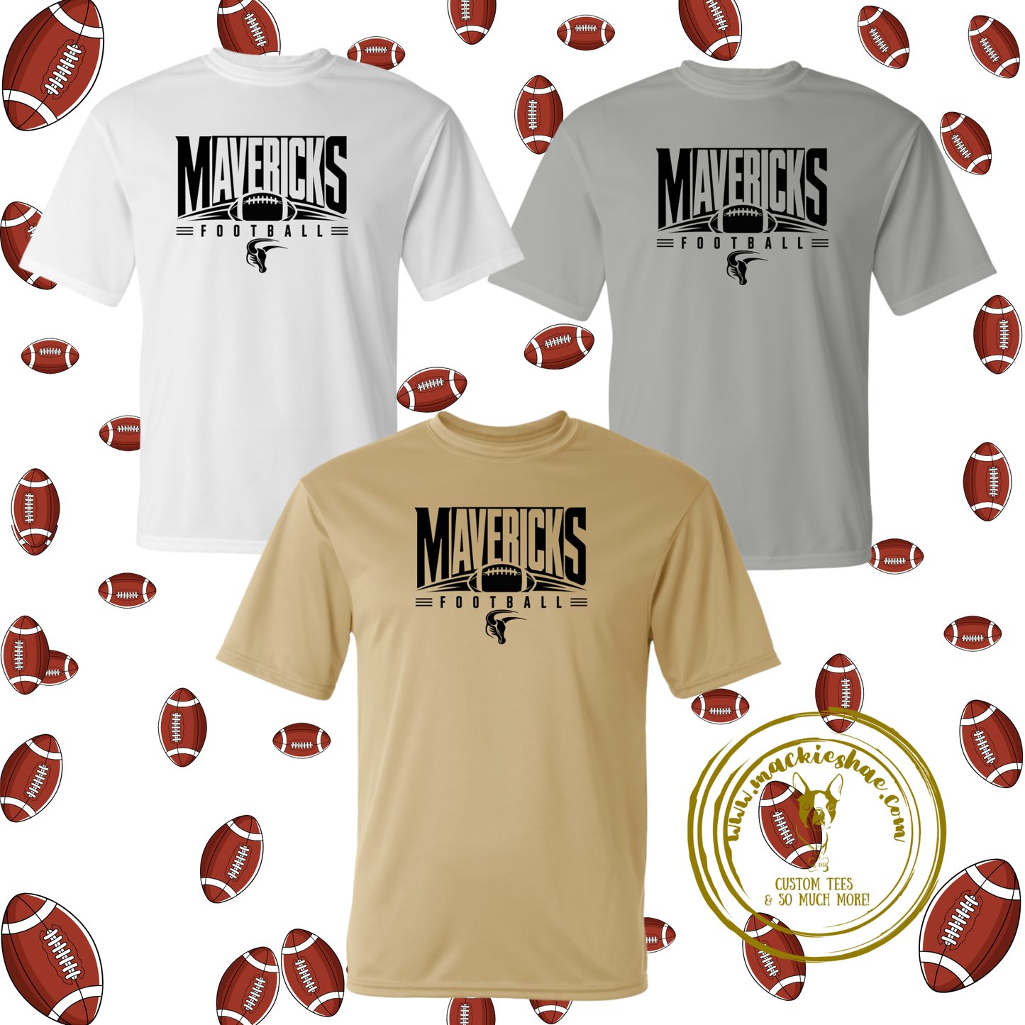 Mavs- Mavericks Football Performance Dri-Fit Tee