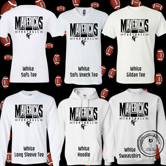 Mavs- Mavericks Football White Gear