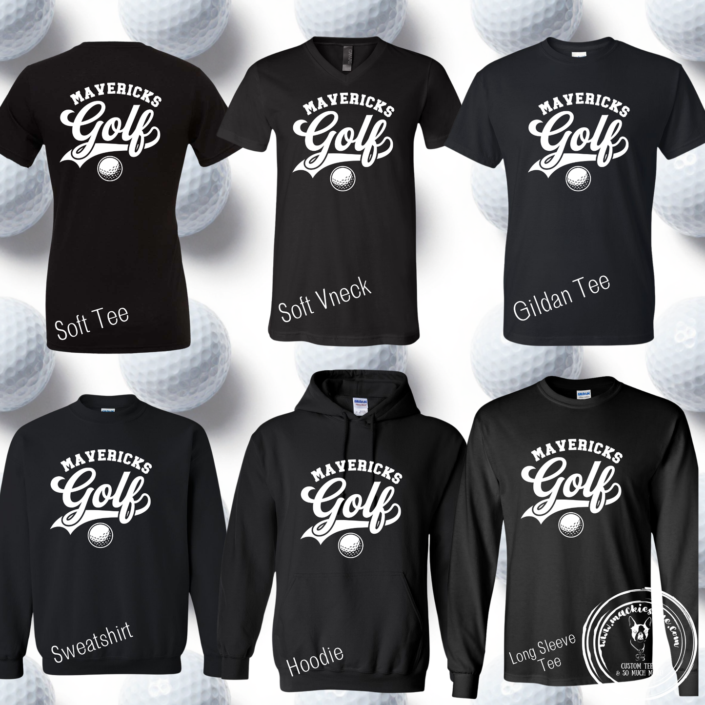 Mavs- Mavericks Golf Swoosh Black Gear