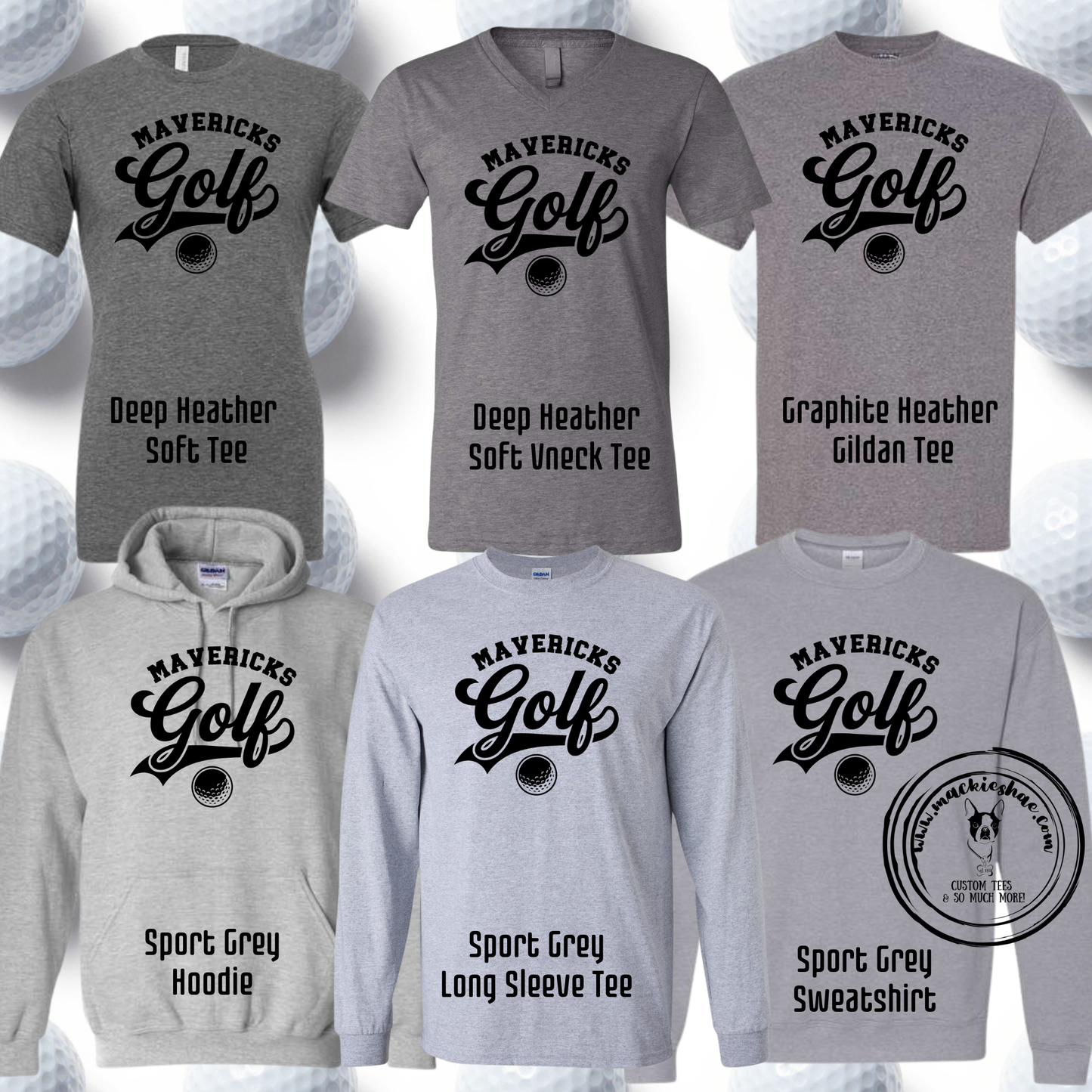 Mavs- Mavericks Golf Swoosh Grey Gear