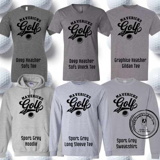 Mavs- Mavericks Golf Swoosh Grey Gear