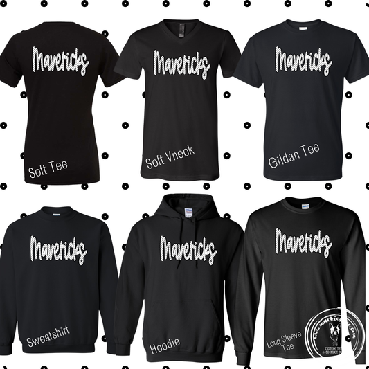 Mavs- Mavericks Polka Dot Black Gear