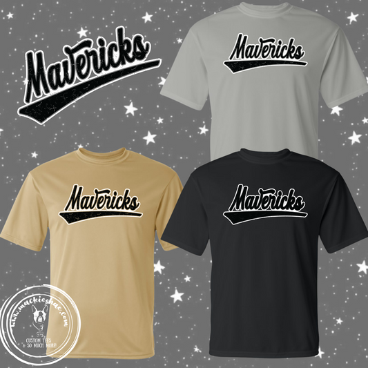 Mavs- Mavericks Swoosh Performance Dri-Fit Tee for Youth and Adults