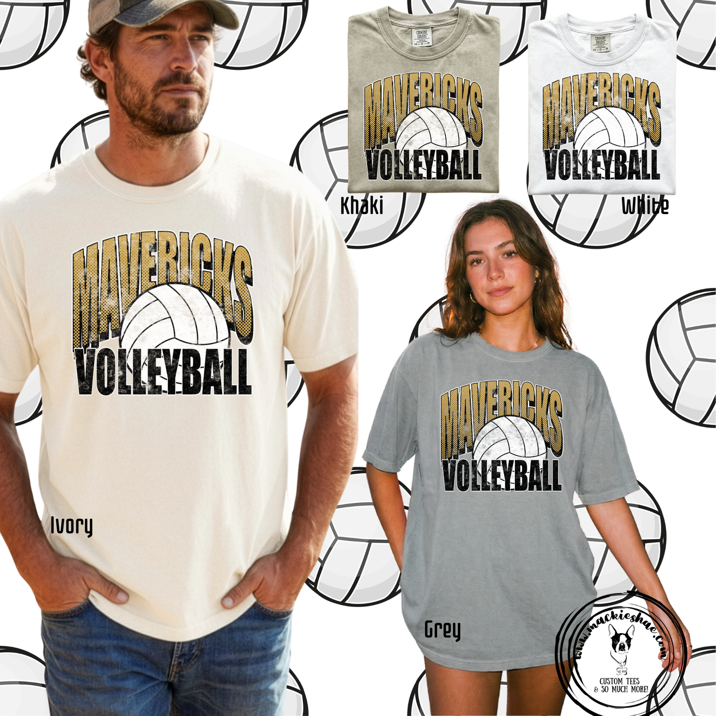 Mavs- Mavericks Volleyball Comfort Colors Garment-Dyed Tee