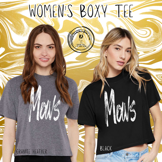 Mavs- Mavs Grunge Womens Boxy Tee