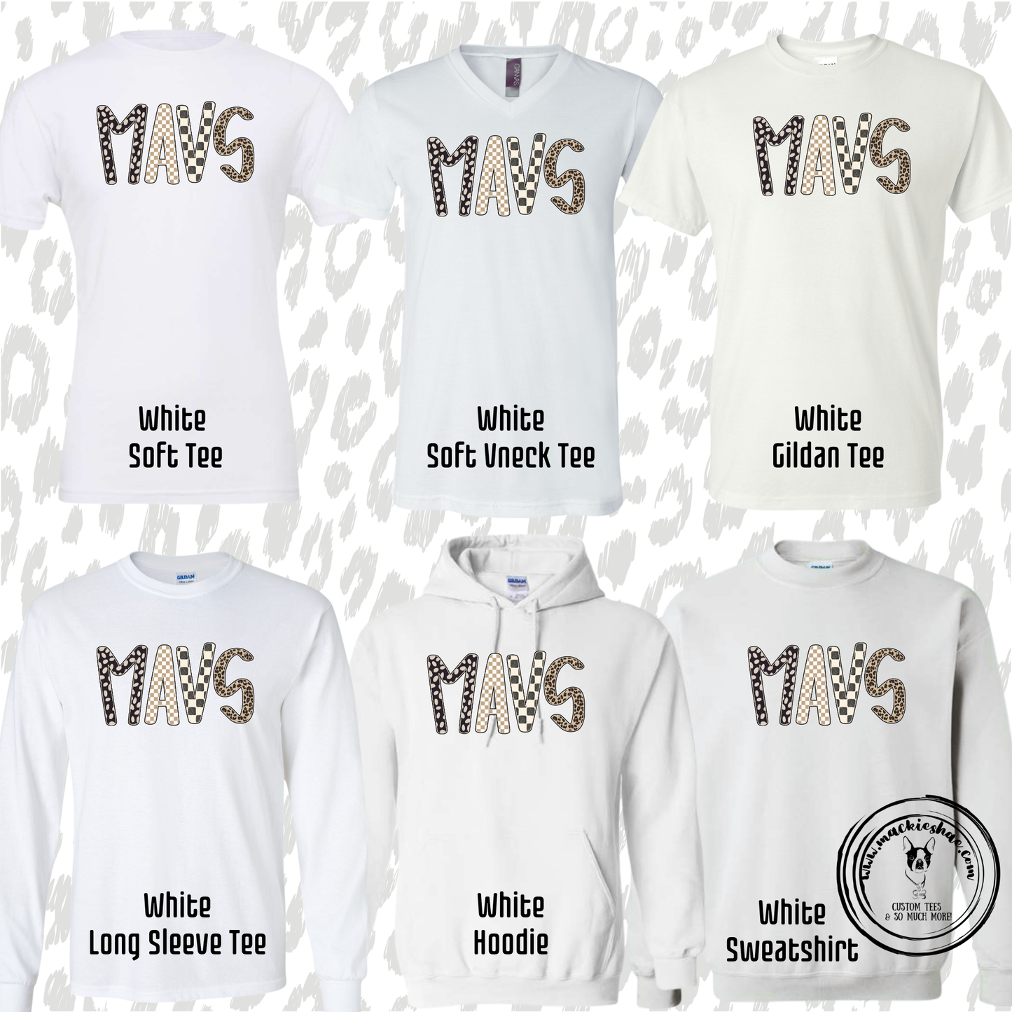 Mavs- Mavs Leopard Checkered White Gear