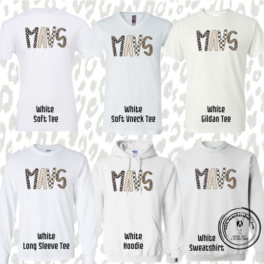 Mavs- Mavs Leopard Checkered White Gear