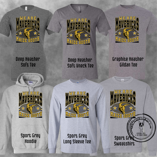 Mavs- We are Mavericks Maize South Grey Gear