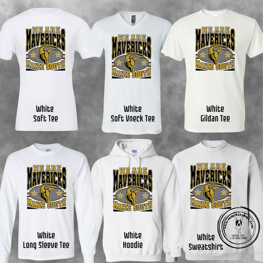 Mavs- We are Mavericks Maize South White Gear