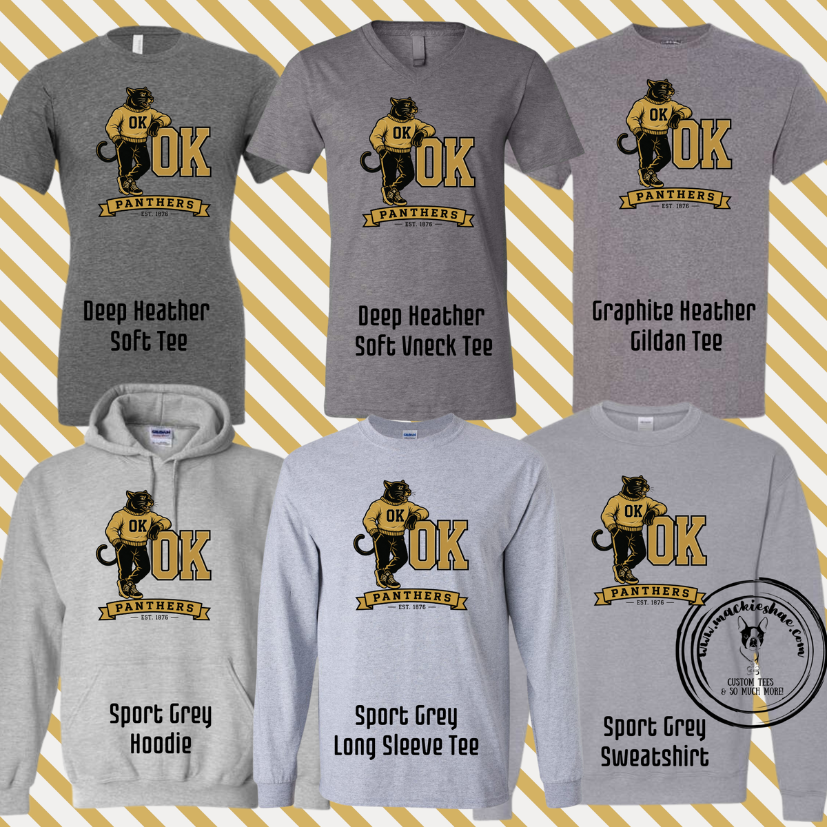 OK- OK Panthers Est 1876 Grey Gear