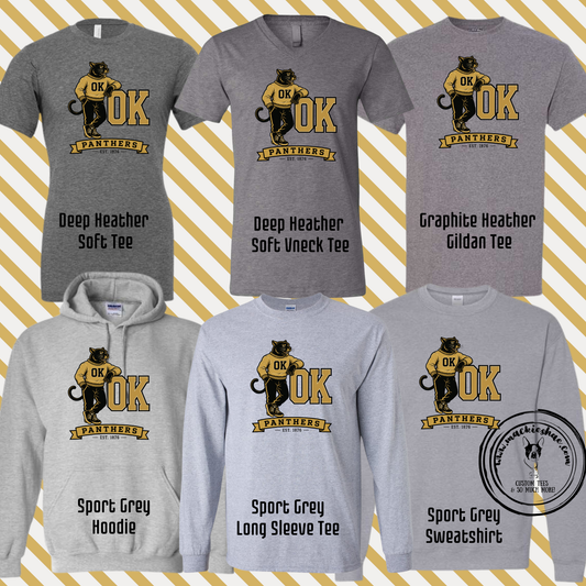 OK- OK Panthers Est 1876 Grey Gear