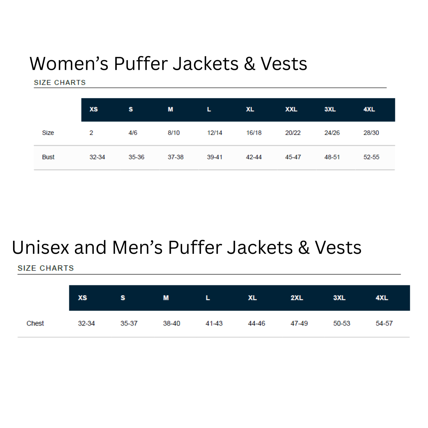 Clearwater- Indian or C Logo Embroidery Navy Puffy Jacket (Men and Women's Sizes)