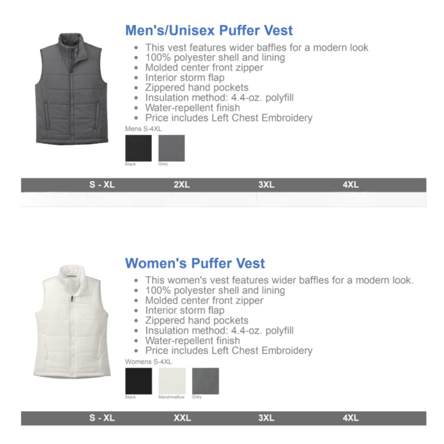 Mavs- Maverick Puffer Vests for Men and Women