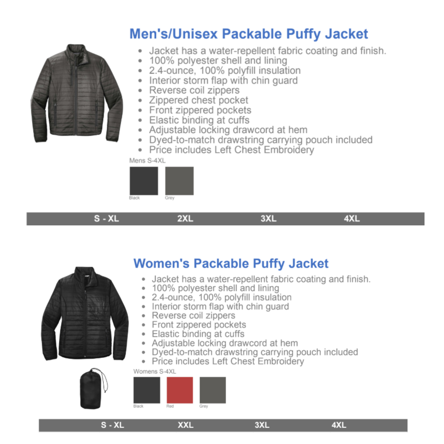 MMS- Maize Power Eagle Puffy Jackets for Men and Women
